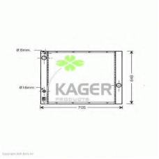 31-3005 KAGER Радиатор, охлаждение двигателя