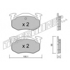 040.0 TRUSTING Комплект тормозных колодок, дисковый тормоз