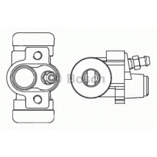 F 026 002 384 BOSCH Колесный тормозной цилиндр