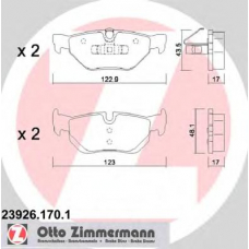 23926.170.1 ZIMMERMANN Комплект тормозных колодок, дисковый тормоз