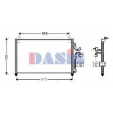 512003N AKS DASIS Конденсатор, кондиционер
