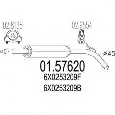 01.57620 MTS Средний глушитель выхлопных газов
