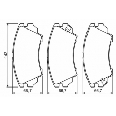 0 986 494 275 BOSCH Комплект тормозных колодок, дисковый тормоз