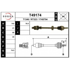 T49174 EAI Приводной вал