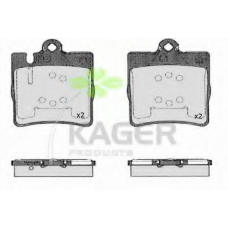 35-0592 KAGER Комплект тормозных колодок, дисковый тормоз