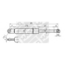 91810 MAPCO Газовая пружина, крышка багажник