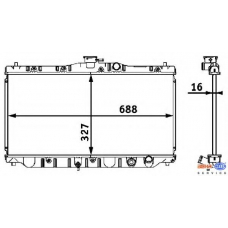 8MK 376 708-211 HELLA Радиатор, охлаждение двигателя