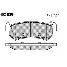 181727 ICER Комплект тормозных колодок, дисковый тормоз