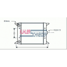 1300201 KUHLER SCHNEIDER Радиатор, охлаждение двигател