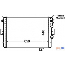 8MK 376 724-561 HELLA Радиатор, охлаждение двигателя