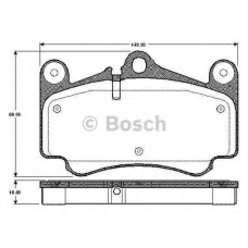 0 986 TB2 853 BOSCH Комплект тормозных колодок, дисковый тормоз