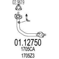 01.12750 MTS Труба выхлопного газа