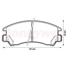 572267B BENDIX Комплект тормозных колодок, дисковый тормоз