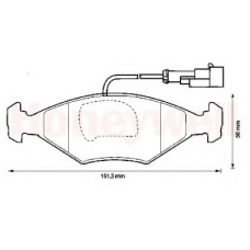 571917B BENDIX Комплект тормозных колодок, дисковый тормоз