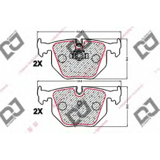 BP2112 DJ PARTS Комплект тормозных колодок, дисковый тормоз