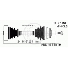 VW-8-20-140A InterParts Приводной вал