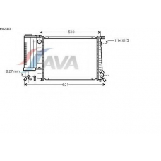 BW2083 AVA Радиатор, охлаждение двигателя