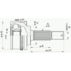 CVJ5471.10 OPEN PARTS Шарнирный комплект, приводной вал