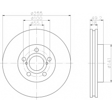 8DD 355 106-321 HELLA PAGID Тормозной диск