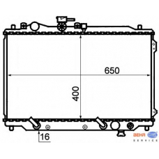 8MK 376 769-531 HELLA Радиатор, охлаждение двигателя