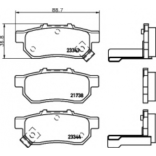 8DB 355 017-151 HELLA PAGID Комплект тормозных колодок, дисковый тормоз