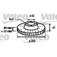 186810 VALEO Тормозной диск