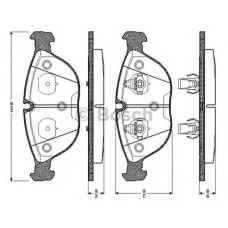 0 986 TB2 744 BOSCH Комплект тормозных колодок, дисковый тормоз