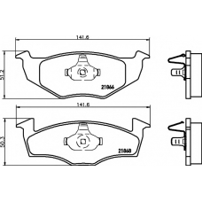 8DB 355 007-911 HELLA PAGID Комплект тормозных колодок, дисковый тормоз