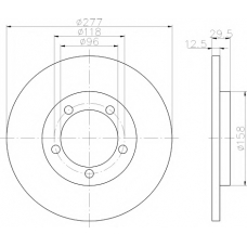 8DD 355 108-671 HELLA PAGID Тормозной диск