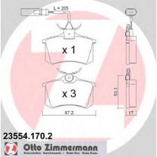 23554.170.2 ZIMMERMANN Комплект тормозных колодок, дисковый тормоз