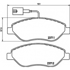 8DB 355 018-841 HELLA Комплект тормозных колодок, дисковый тормоз