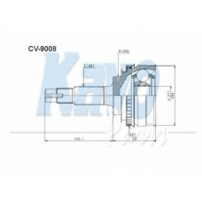 CV-9008 KAVO PARTS Шарнирный комплект, приводной вал