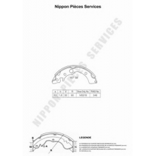 H350A03 NPS Комплект тормозных колодок