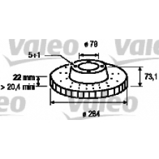 186816 VALEO Тормозной диск