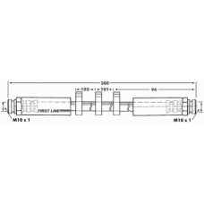 FBH6016 FIRST LINE Тормозной шланг