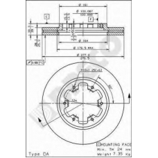 BS 7943 BRECO Тормозной диск