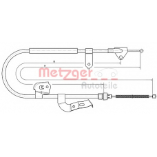 10.4511 METZGER Трос, стояночная тормозная система