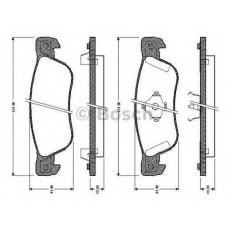 0 986 TB2 620 BOSCH Комплект тормозных колодок, дисковый тормоз