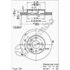 09.8635.10 BREMBO Тормозной диск