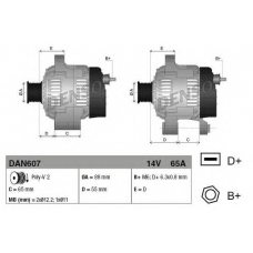 DAN607 DENSO Генератор