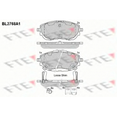 BL2768A1 FTE Комплект тормозных колодок, дисковый тормоз