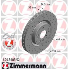 400.3683.52 ZIMMERMANN Тормозной диск