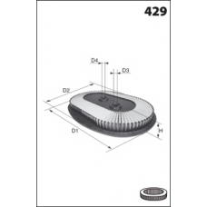 EL9428 MECAFILTER Воздушный фильтр