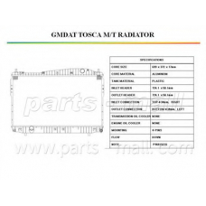 PXNDC-031 Parts mall Радиатор, охлаждение двигателя