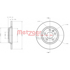 6110275 METZGER Тормозной диск