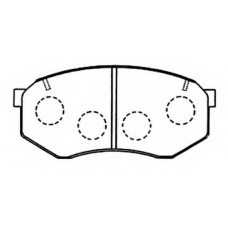 AKD-12462 ASVA Комплект тормозных колодок, дисковый тормоз