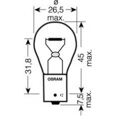 7507-02B OSRAM Лампа накаливания, фонарь указателя поворота; ламп