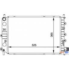 8MK 376 764-001 HELLA Радиатор, охлаждение двигателя