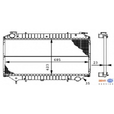 8MK 376 706-421 HELLA Радиатор, охлаждение двигателя