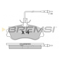 BP2711 BREMSI Комплект тормозных колодок, дисковый тормоз